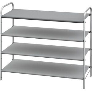 Gray Metal Shoe Rack